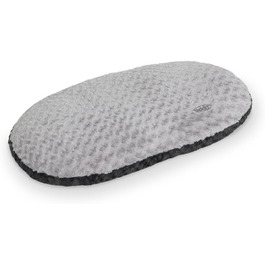 Подушка для собак Nobby Seoli, овальна, 80 x 49 см, двоколірна (темно-сірий/світло-сірий)