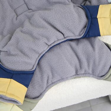 Теплий зимовий накид для собак Izefia: бавовняний, непромокаючий, для маленьких та середніх собак і котів, сірий (довжина спини 32 см)