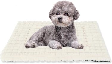 М'яке ортопедичне ліжко для собак BVAGSS, 90x60 см, біле. Лежанка для собак, зручна та тепла, з неслизьким дном.
