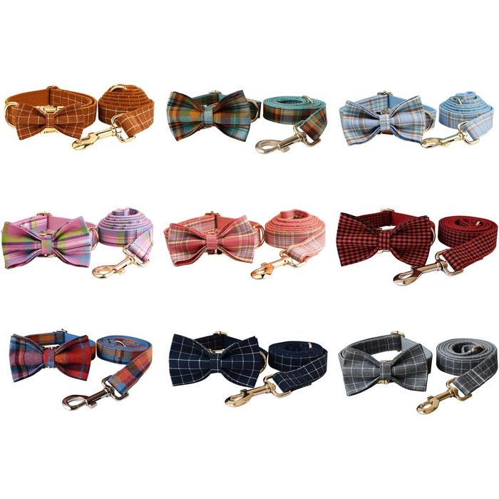 Іменний нашийник для собак з металевою застібкою: персоналізовані нашийники з гравіюванням імені, телефону та адреси, в клітинку