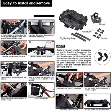 Фahrradkorb für Hunde: Складний велосипедний кошик для собак, чорний, 33 x