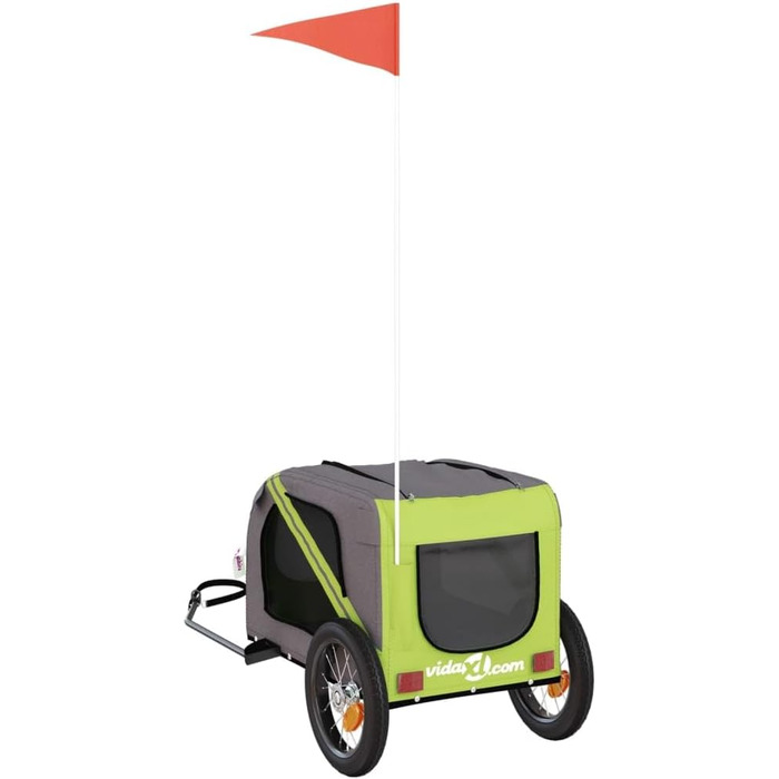 Ферштрайт (Festnight) Причіп для велосипеда, переноска для собак, 30 кг, 124 x 53 x 53 см, зелений