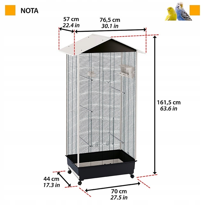 Вольєр Ferplast, 76,5 x 57 x 161,5 см, білий
