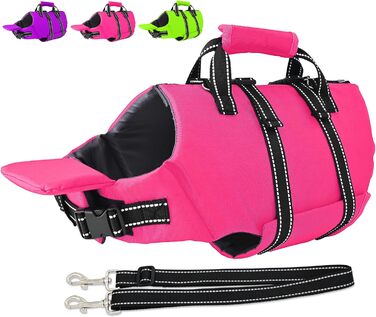 Жилет для плавання собак Fragralley, зелений (рожевий, XS)