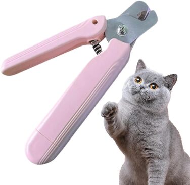 Електричний триммер для собак з LED-підсвічуванням | Набір для догляду за кігтями домашніх тварин, рожевий