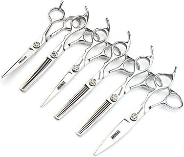 Професійний набір перукарських ножиць 6 дюймів, нержавіюча сталь, мультифункціональний (3 шт.)
