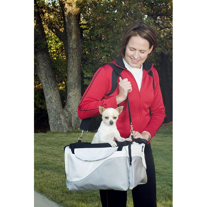 Корзина для собак та котів PetSafe Solvit на велосипед, Sport-Style, біло-сіра, 43 x 30 x 25 см