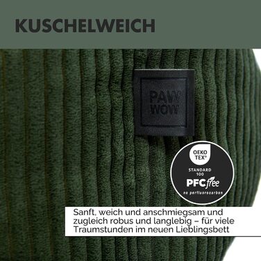 Ортопедичне ліжко для собак Антон | Ліжко-кошик для середніх та великих собак (85x65 см, оливковий)