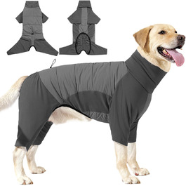 Зимовий одяг для собак - теплий одяг Wepenkeidung з коміром для холодної погоди. Міцний зимовий костюм для собак середніх та великих порід під час прогулянок, кемпінгу та походів.