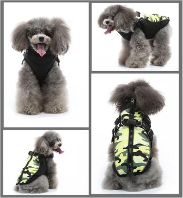 Водонепроникна зимова куртка для собак та цуценят | Зимова куртка для собак з світловідбиваючими смугами (S)
