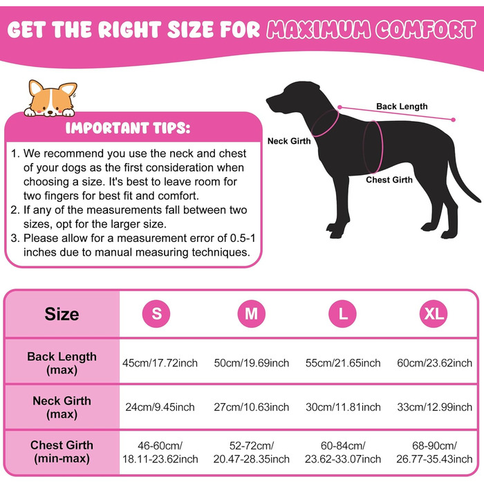 Водонепроникний собачий дощовик HezzLuv з світловідбиваючими смугами, отвором для повідка та флісовою підкладкою, можна прати в пральній машині, зимова куртка для собак маленьких, середніх та великих порід, теплий, вітронепроникний, легкий (Рожевий, Велик