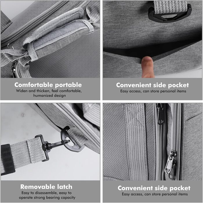 Транспортна сумка для кота/собаки WANDGU: складана, дихаюча, до 7 кг, з повідком та плечовим ременем