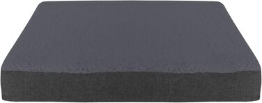 Ортопедичний килимок для собак Bobby, віскоеластична піна, знімний чохол, плюшеве хутро XL: 120x75 см, антрацит