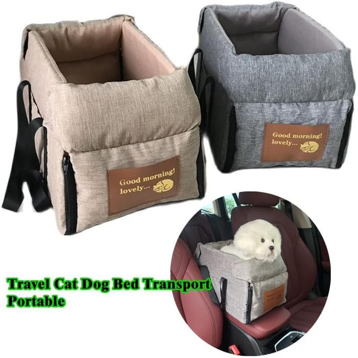 Рюкзак для собак Bis, переноска для маленьких собак, автокрісло для собак, ліжко, авто, центральне сидіння, для котів та собак, подорожі, портативний переносник для безпеки, сумка, аксесуари для домашніх тварин (Сірий)