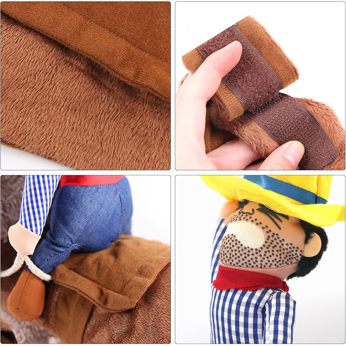 Костюм на Хелловін для собак, стиль ковбой/рейдер, розмір L