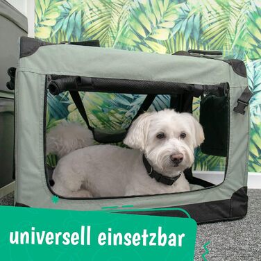 Складана транспортна коробка для собак і котів PET VIOLET, 70x52x50 см, сіра, переноска для авто