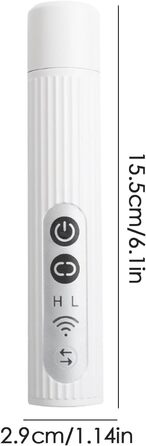 Шліфувальник для собачих кігтів | 3-ступеневий акумуляторний портативний шліфувальник кігтів з LED | Компактний інструмент для догляду за кігтями - для дорослих, сім'ї, друзів, жінок та чоловіків (білий)