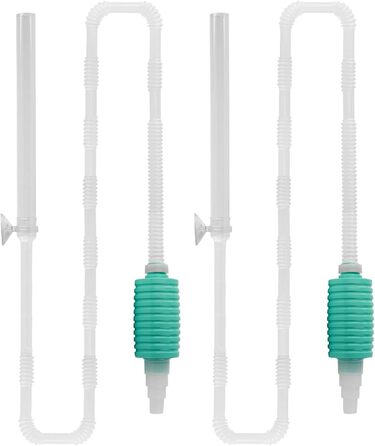Гравійний сифон для акваріуму TERA PUMP Nano, BPA-free, з фільтром і присоскою, для акваріумів до 10 л, 2 шт