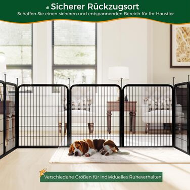 Вольєр для собак Yaheetech 8-секційний, 80 см, для квартири та саду, збірка без інструментів