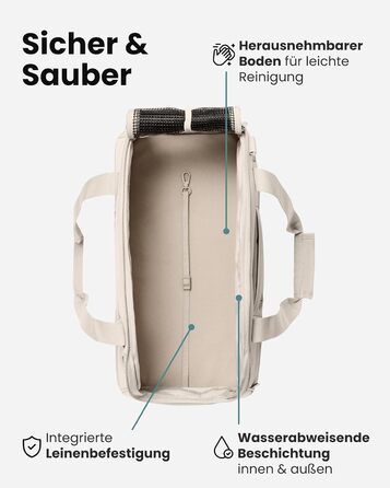 Транспортна сумка для собак Larkson Tjark (до 8 кг) Бежева - для подорожей літаком, підходить для собак та котів