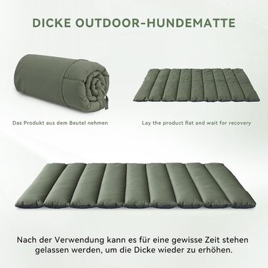 Підстилка для собак WESTERN HOME Outdoor: водовідштовхувальна, портативна, 110x68 см (Оливковий)