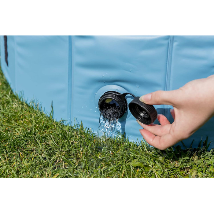 Басейн для собак TRIXIE 70x12 см, блакитно-сірий, з неслизьким дном та міцною конструкцією, без надування