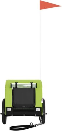 SECOLI Причіп для собак, візок для собак, бугі для собак з відбивачем. Причіп для велосипеда для собак до 30 кг, зелений, 124 x 53 x 53 см