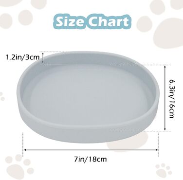 Набори мисок для котів та собак Bebeibon: силіконові, неслизькі, 330 мл, сірі (2 шт.)