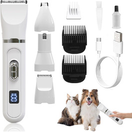 Триммер для собак Leise: догляд за кігтями та шерстю. LED-підсвітка, для собак та котів.