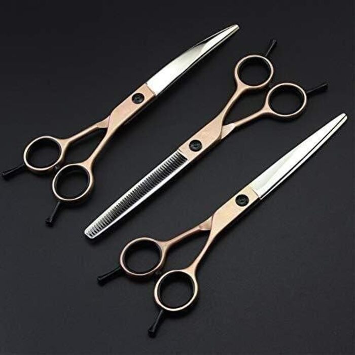 Професійний набір ножиць для грумінгу собак та котів QUNINE з чохлом