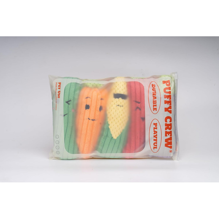 Іграшка для собак Puffy Crew Veggie Bite Stick, 20,3 см, пискавка, для малих і середніх порід, 5-в-1