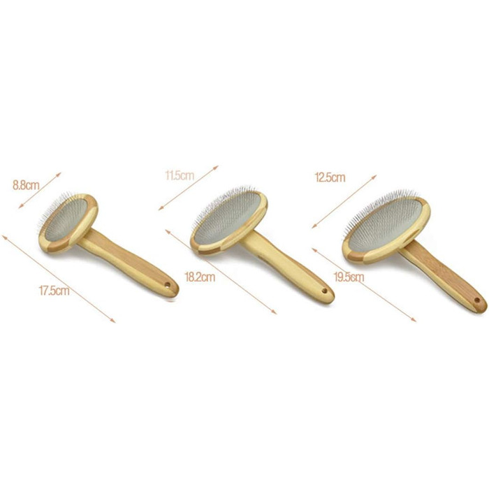 Дерев'яна щітка-сликер для собак і котів: видаляє ковтуни та розчісує шерсть. Підходить для довгої та короткої шерсті