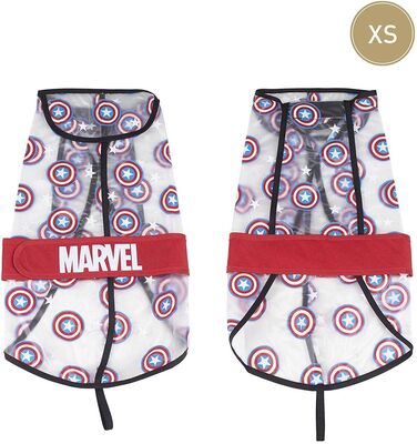 Дощовик для собак Cerdá Captain Aerica - офіційна ліцензія Arvel, XS | Водонепроникний дощовик для собак