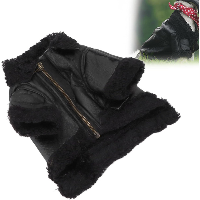 Зимовий теплий куртка для собак від TARSHYRY: шкіряна вітронепроникна модель для великих, середніх та маленьких собак. Стильний мотоциклетний одяг для тварин (XL)