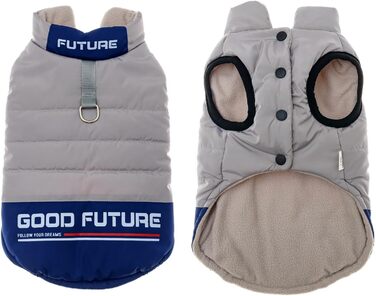 Водонепроникна та вітрозахисна куртка для собак від Knopf-Design, з D-Ring, підходить для Бульдога, Шиба Іну, Лабрадора, блакитна, розмір L