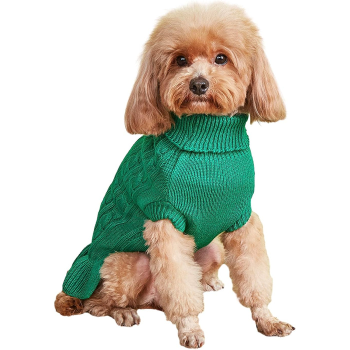 Теплий зручний светр для собак, розмір M, акрил, з коміром-горловиною, для собак маленьких та великих порід, 5,9–7,3 кг
