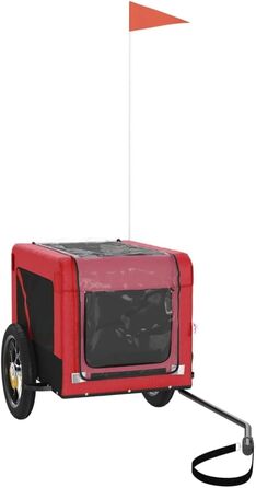 Причіп для велосипеда для собак та котів, червоно-чорний, Oxford-Gewebe & Eisen