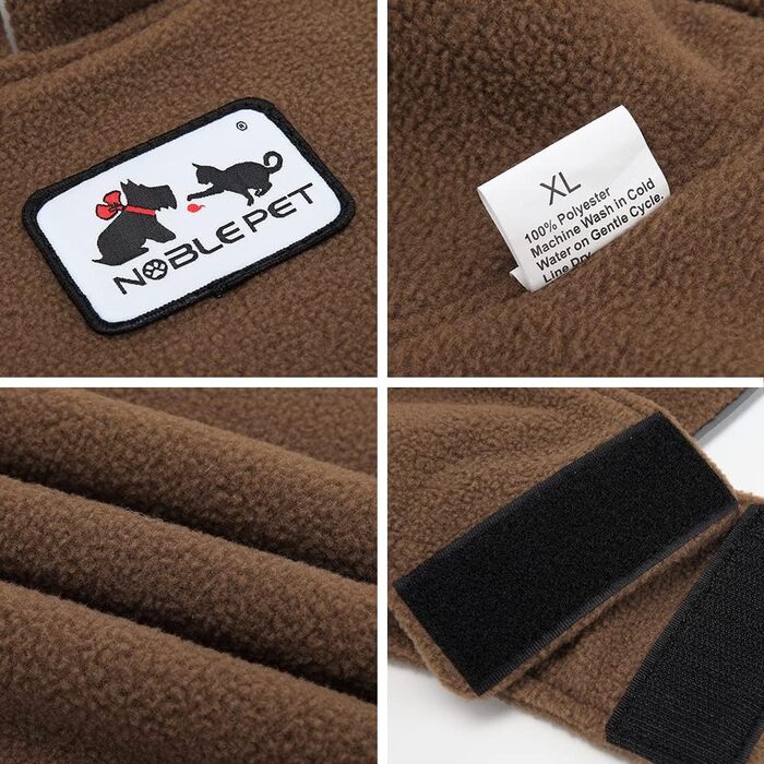 Зимовий пуловер для собак Polar Fleece, теплий, бавовняний, для собак (L, Коричневий)