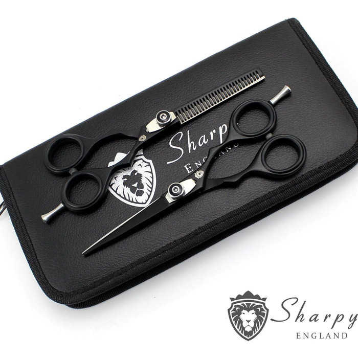Професійні ножиці для перукарів/барберів Sharpy England, 14 см, японська сталь, точне налаштування