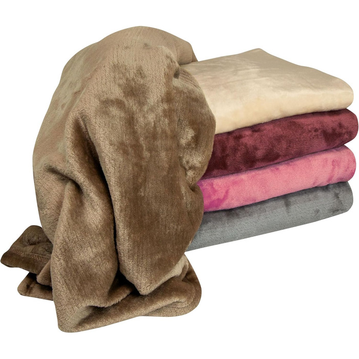 М'яка ковдра з мікрофібри Schecker Premium з вишивкою імені вашого собаки (зірки та ім'я, пудрово-рожевий) 150 x 95 см