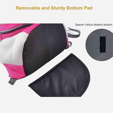 Рюкзак для кота/маленької собаки, до 3 кг, дихаючий, регульований, рожевий