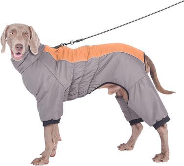 Зимовий теплий одяг для собак з отвором для повідка, куртка для собак, зимовий одяг для маленьких, середніх та великих собак (3XL, світло-коричневий)