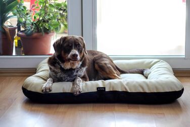 Килимок для собак 4L Textil Ella, 90x70 см, бежевий - водовідштовхувальне штучне шкіряне ліжко для собак середніх порід