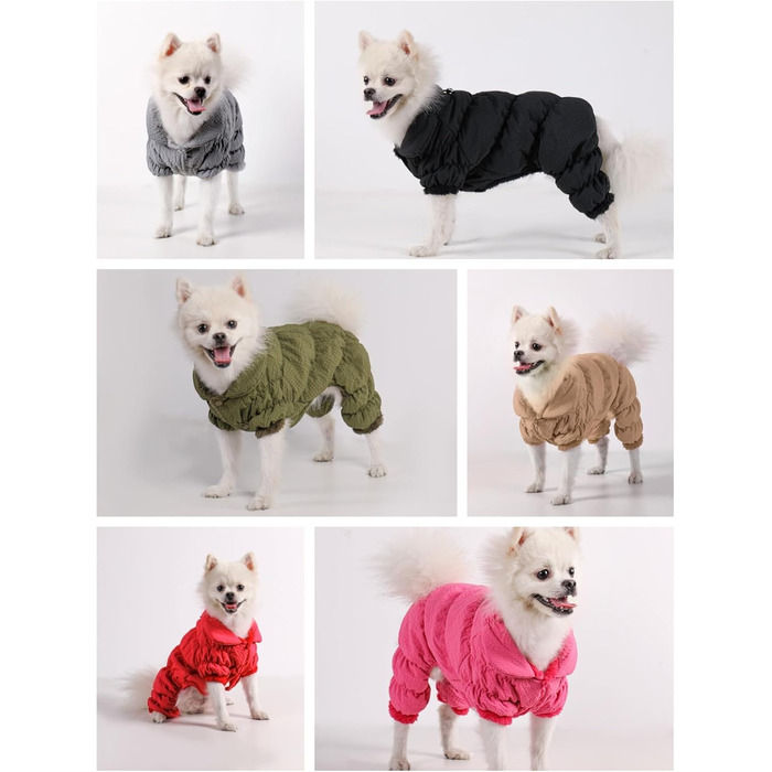 Зимовий теплий комбінезон для собак, водонепроникний, з флісовою підкладкою, для маленьких порід (Йоркширський тер'єр, Чихуахуа), XL, зелений