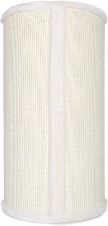 Дерев'яний кігтеточка для котів Bontoy Mukki Creme - 75 см, з 2 печерами, велика лежанка, обмотана сизалевим килимком, знімний коврик