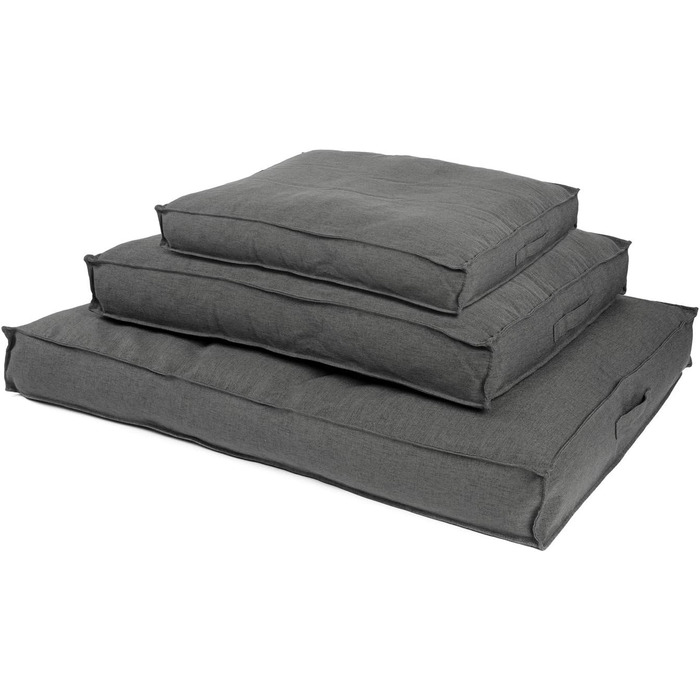 JAMAXX Преміум ортопедичне ліжко для собак з memory foam, водовідштовхувальний та знімний льняний чохол, м'яка в'язкоеластична подушка, розмір S 65x50 см