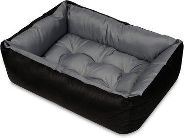 Крісло-ліжко для собак SuperKissen24, розмір L, 95x75 см, сірий (1 шт.) - миється