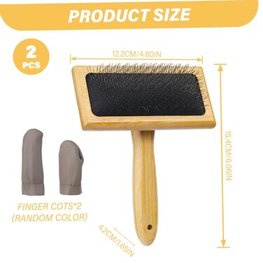 Дві кардіруючі щітки з ворсистим фетром для пряжі та ткацтва, кардіруючий гребінець з насадкою для пальця