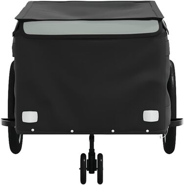 Причіп для велосипеда, причіп для собак, чорний та сірий, 45 кг, для перевезення покупок, компактна упаковка, легка збірка