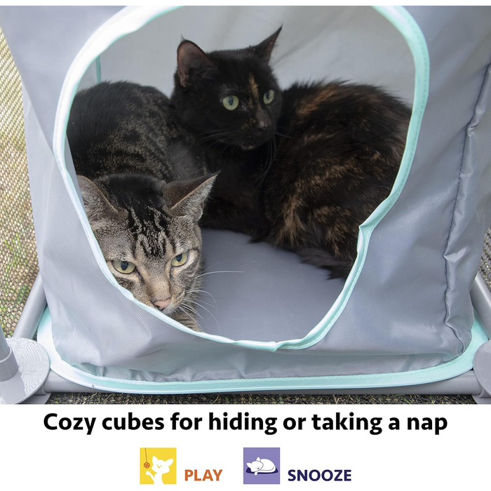Котячий комплекс Kitty City Claw Mega для дому й вулиці, меблі для котів, лежак, кігтеточка з гофрованого картону, чорний